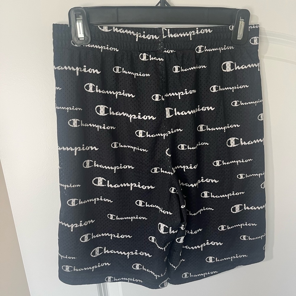 Champion Black Logo Shorts